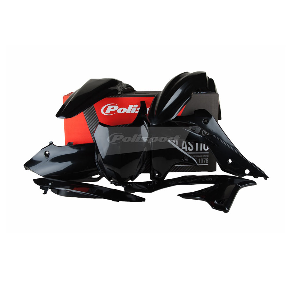 Polisport Plastics Box Kit For Kawasaki KX 250F Black 2013-2016